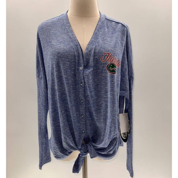 Concepts Sport Florida Gators Heathered Blue Cardigan NWT-S - Picture 1 of 15